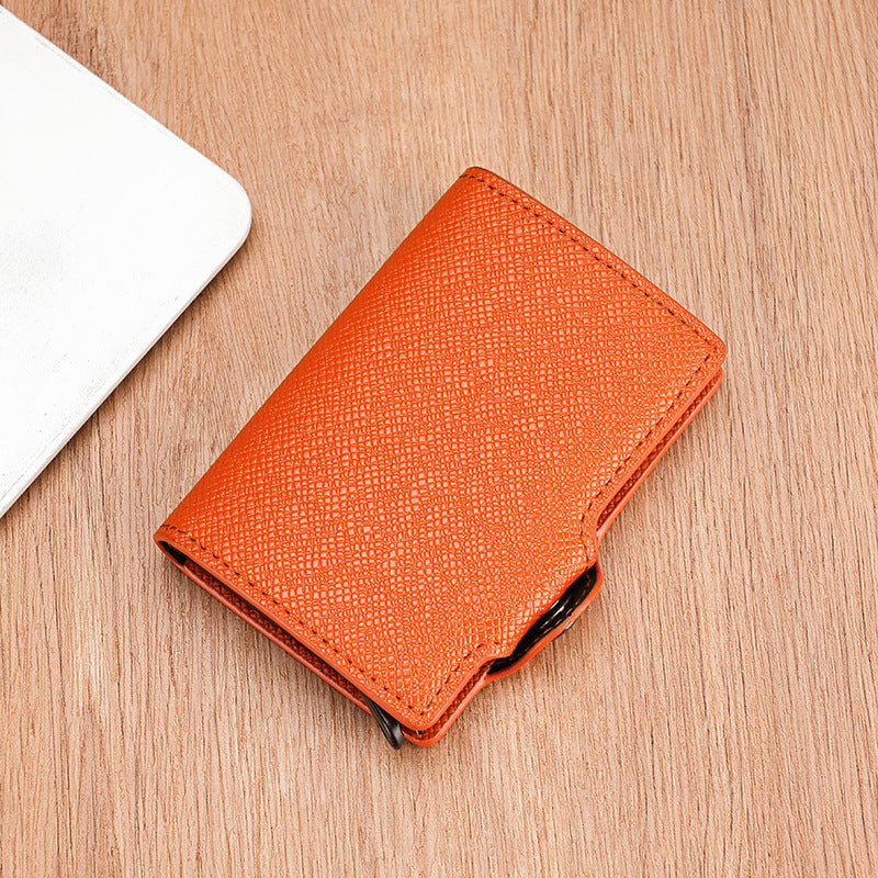 Automatic Pop-up Aluminum Box Metal Clamp Card Holder