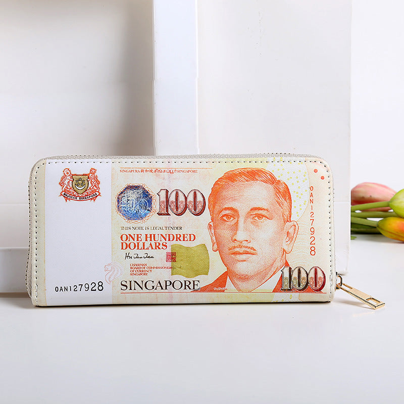 Money Pattern Usd Euro Funny Fun Ladies Wallets