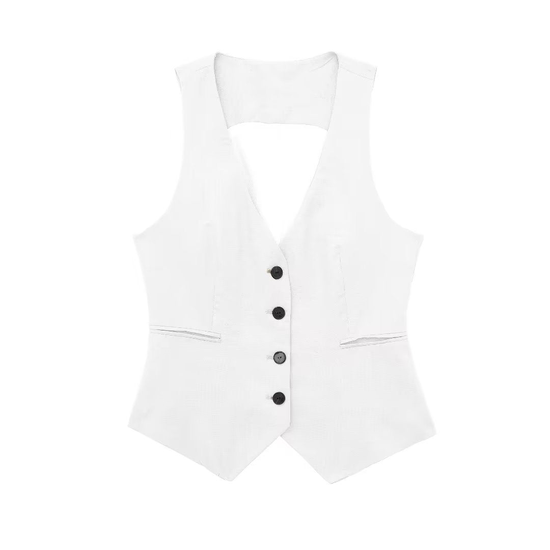 Women's Autumn Casual Fashion Sleeveless Single-breasted For Women's Vest