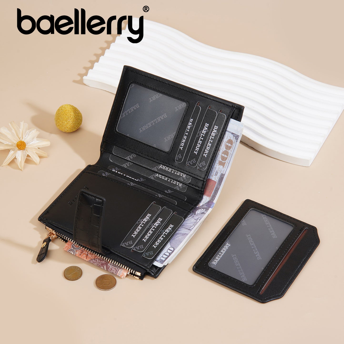 Women's Short Minimalist Multiple Slots Car Drawing Ladies Wallets