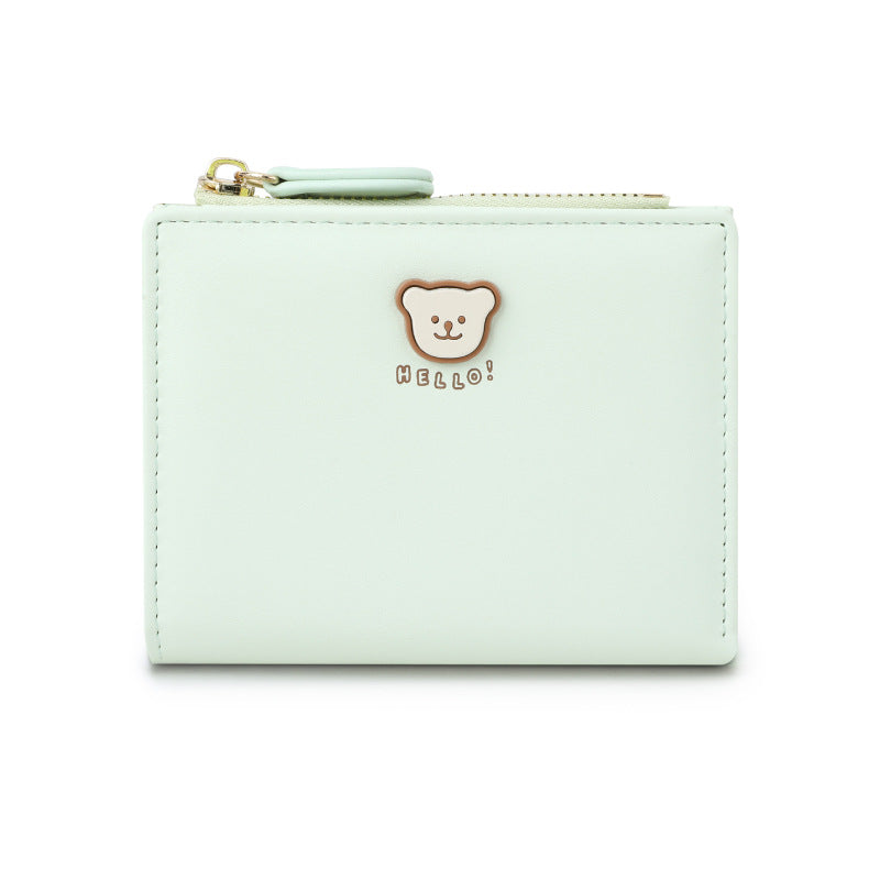 Glamorous Cute Bear Short Design Korean Ladies Wallets