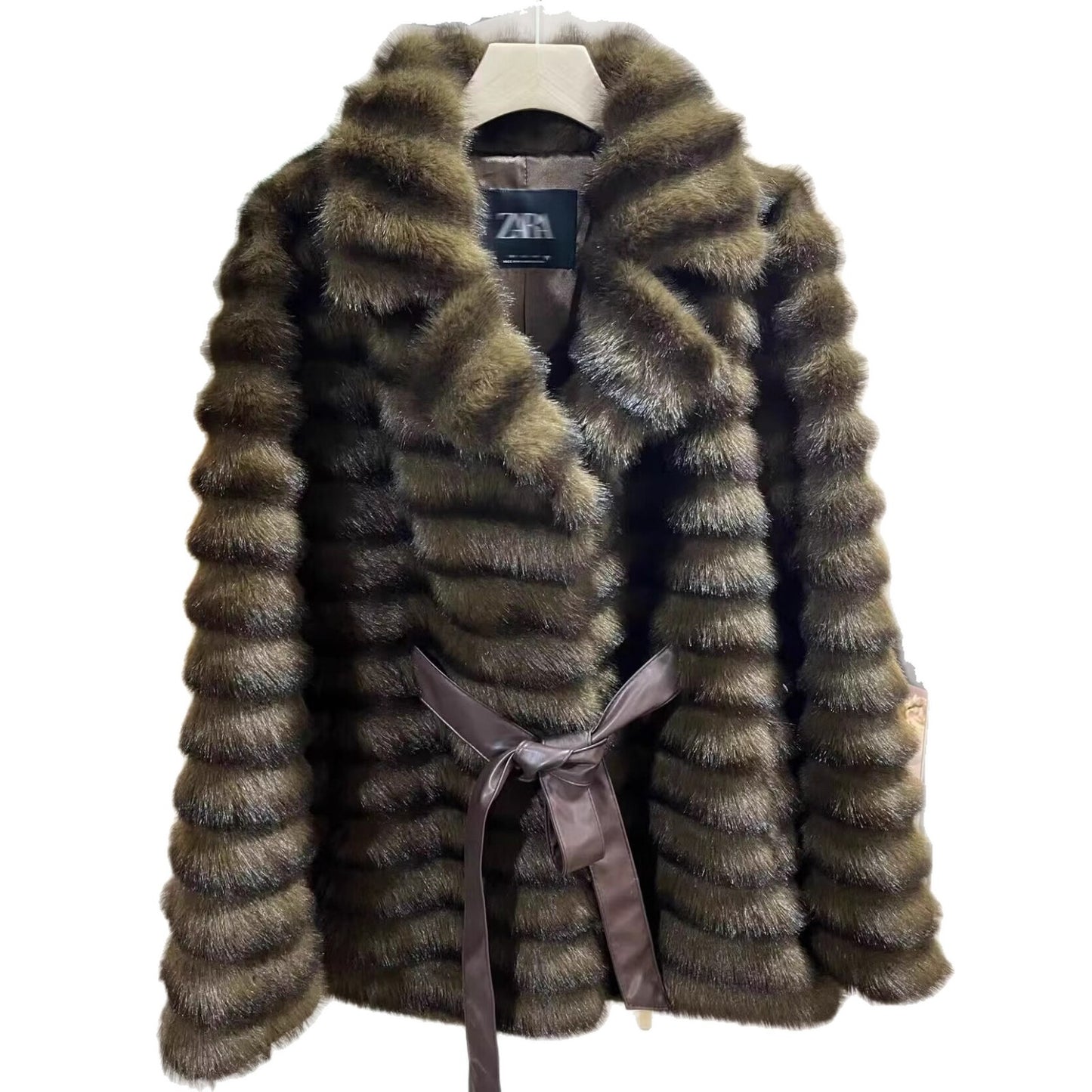 Fashion Tailored Collar Whole Leather Environmental Coats