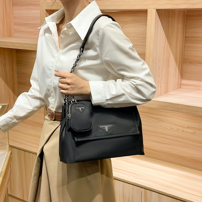 Women's High Quality Unisex Genuine Leather Nylon Crossbody Bags