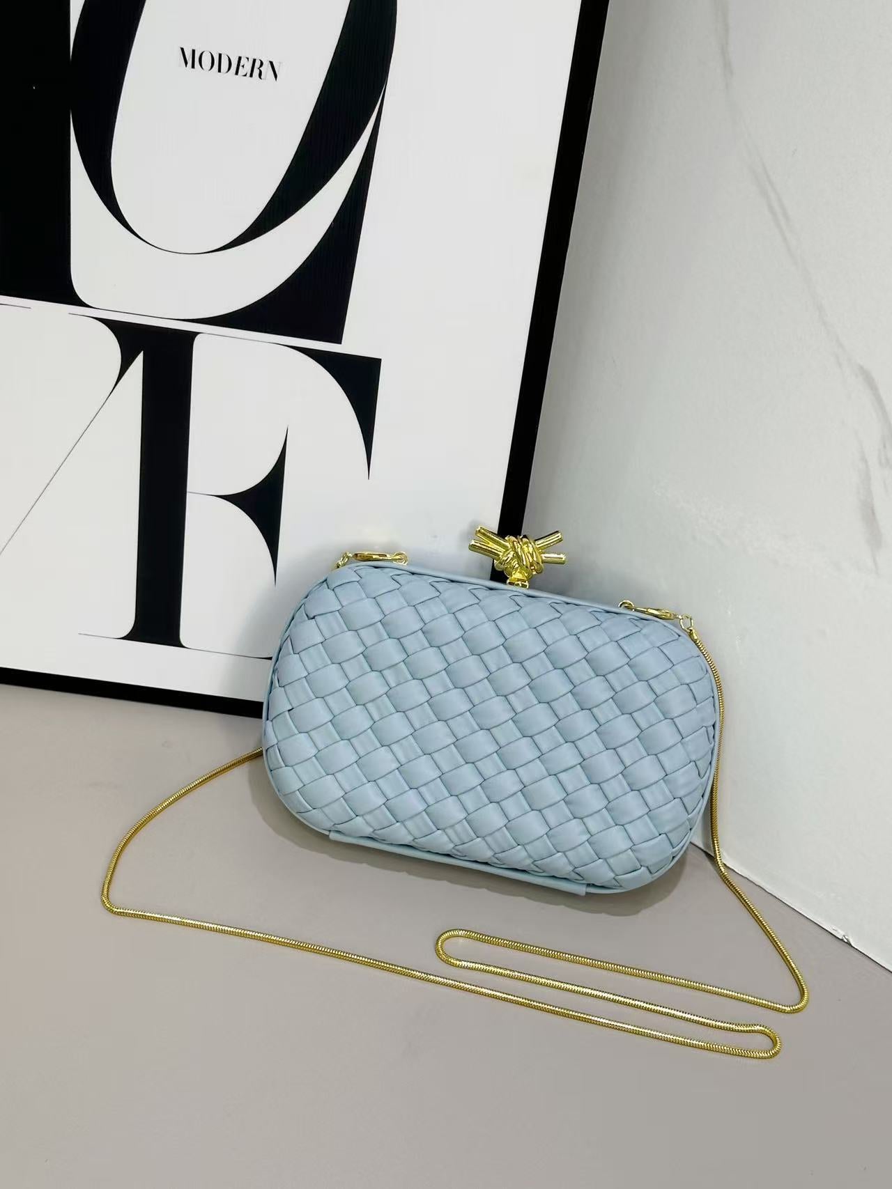 Dinner Woven Box Clutch Layer Leather Original Order Bags