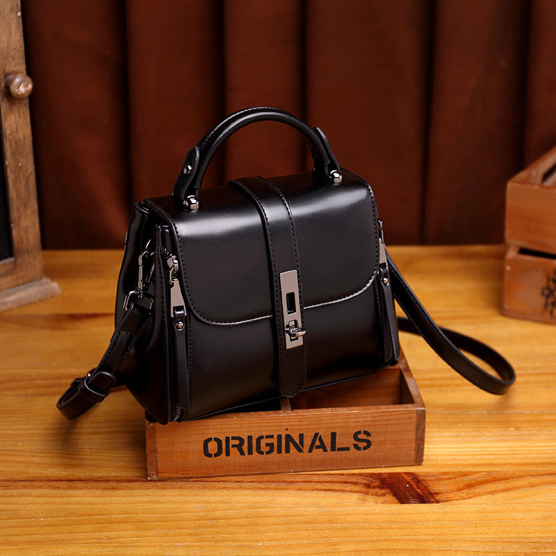 Women's Versatile Cowhide Fashion Popular Portable Super Handbags