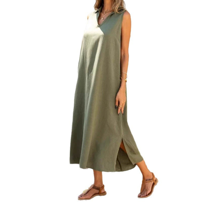 Trendy Women's Loose Casual Sleeveless Female Dress