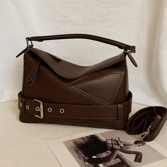 Unique Women's Genuine Leather Punk Locomotive Handbags