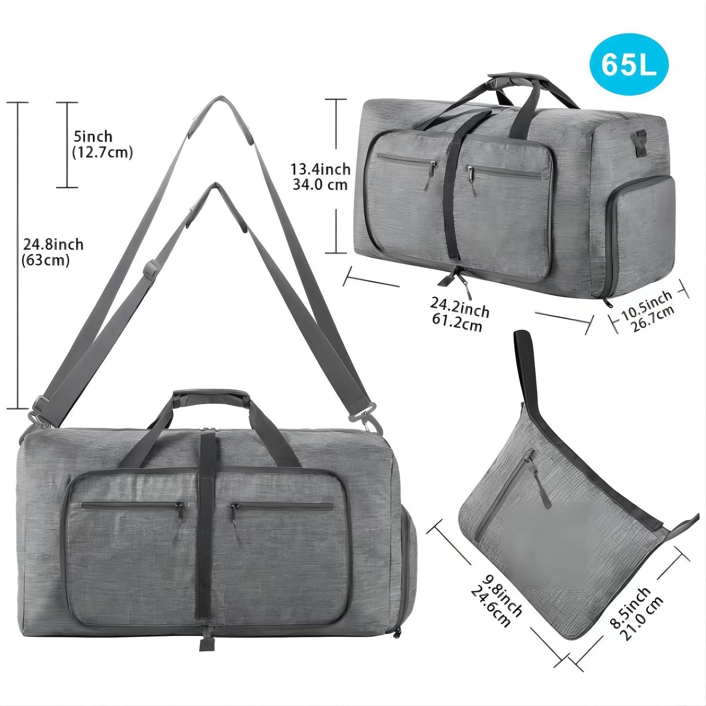 Folding Hand Large Capacity Sport Fitness Travel Bags