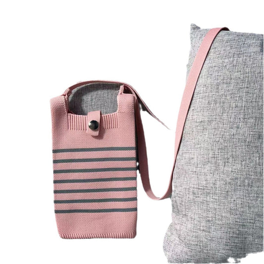 Stylish Versatile Knitted Portable Mini Texture Phone Bags