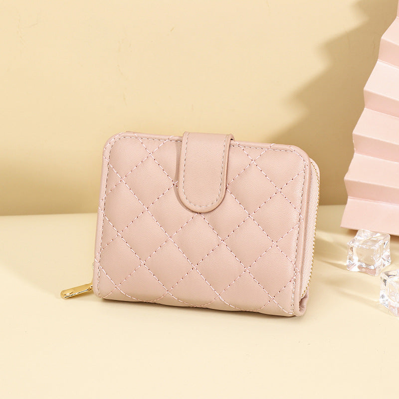 Women's High-grade Rhombus Short Expanding Korean Ladies Wallets