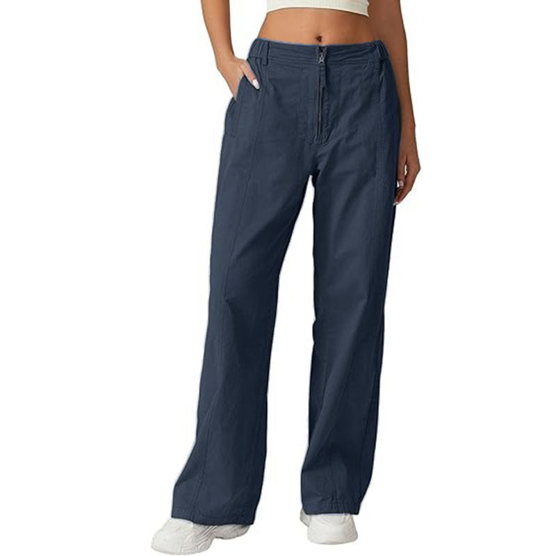 Women's Casual Pocket High Waist Street Style Personalized Fashion Loose Pants