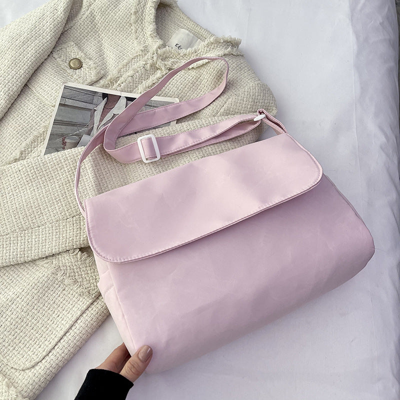 Style Simple Pure Color Artistic Preppy Bags