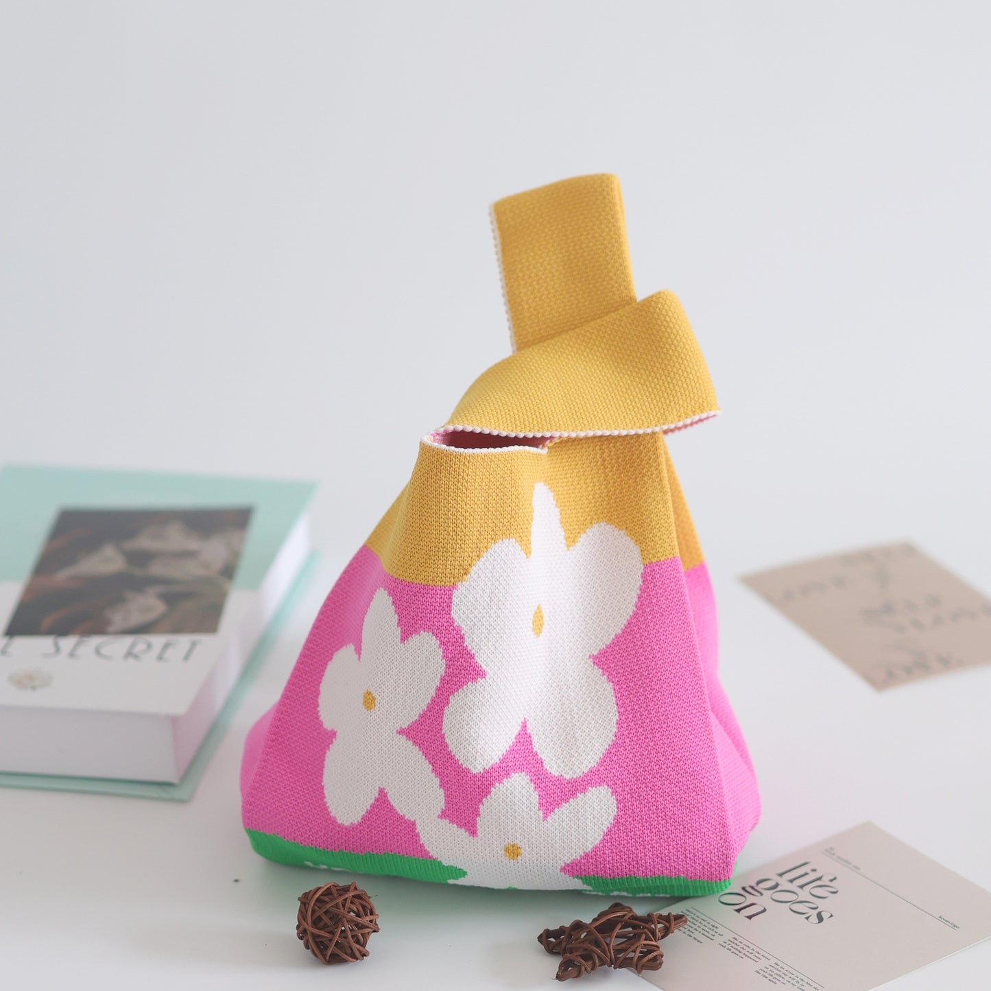 Women's Stylish Knitted Woven Vest Simple Handbags