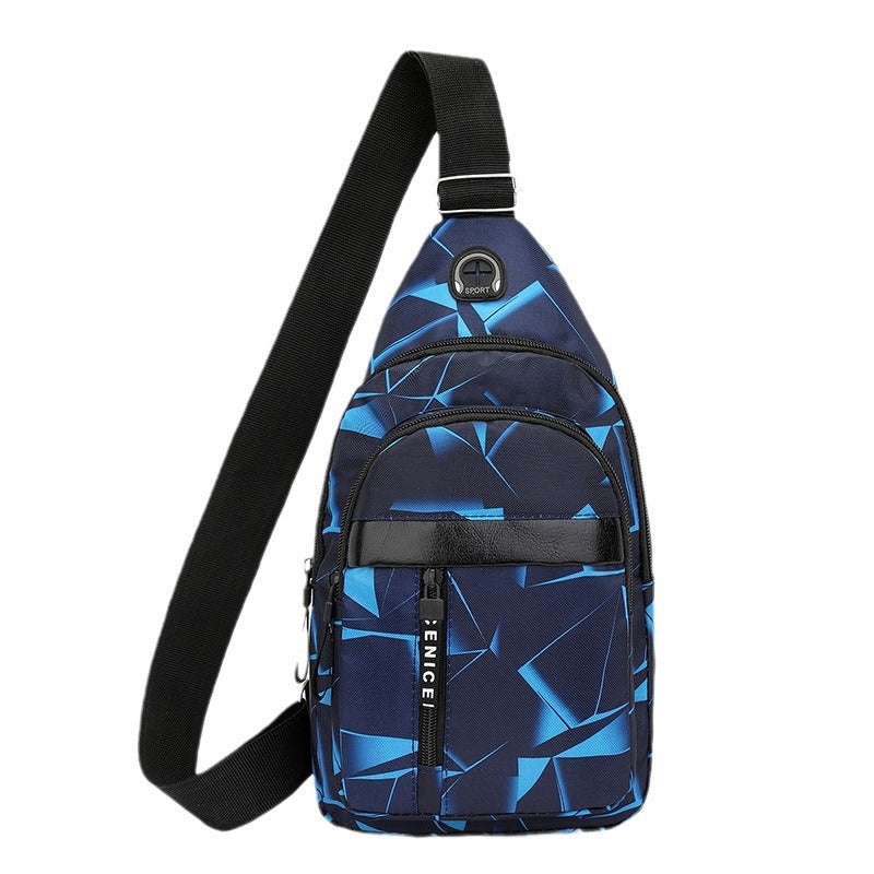 Street Personality Printed Design Korean Fashion Simple Men's Chest Bags