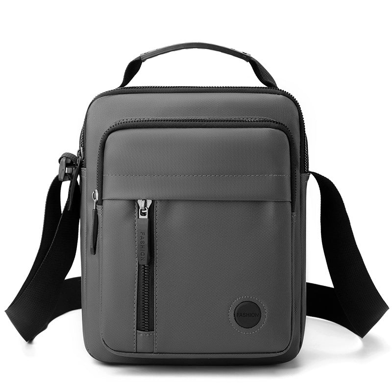 Men's Simple Solid Color Portable Waterproof Men's Shoulder Bags