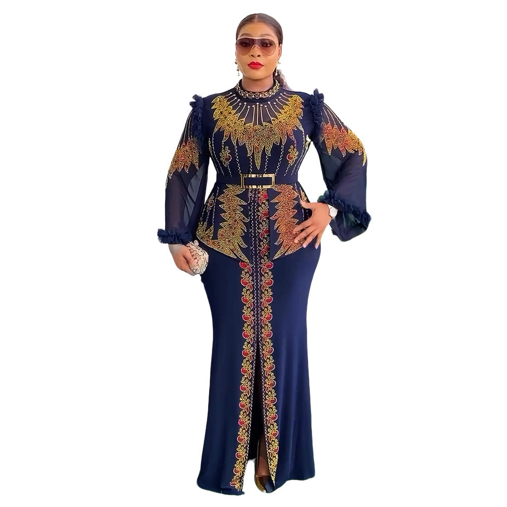 Women's Wear Long Sleeve Fashion Trailing Dress Bridesmaid Dresses