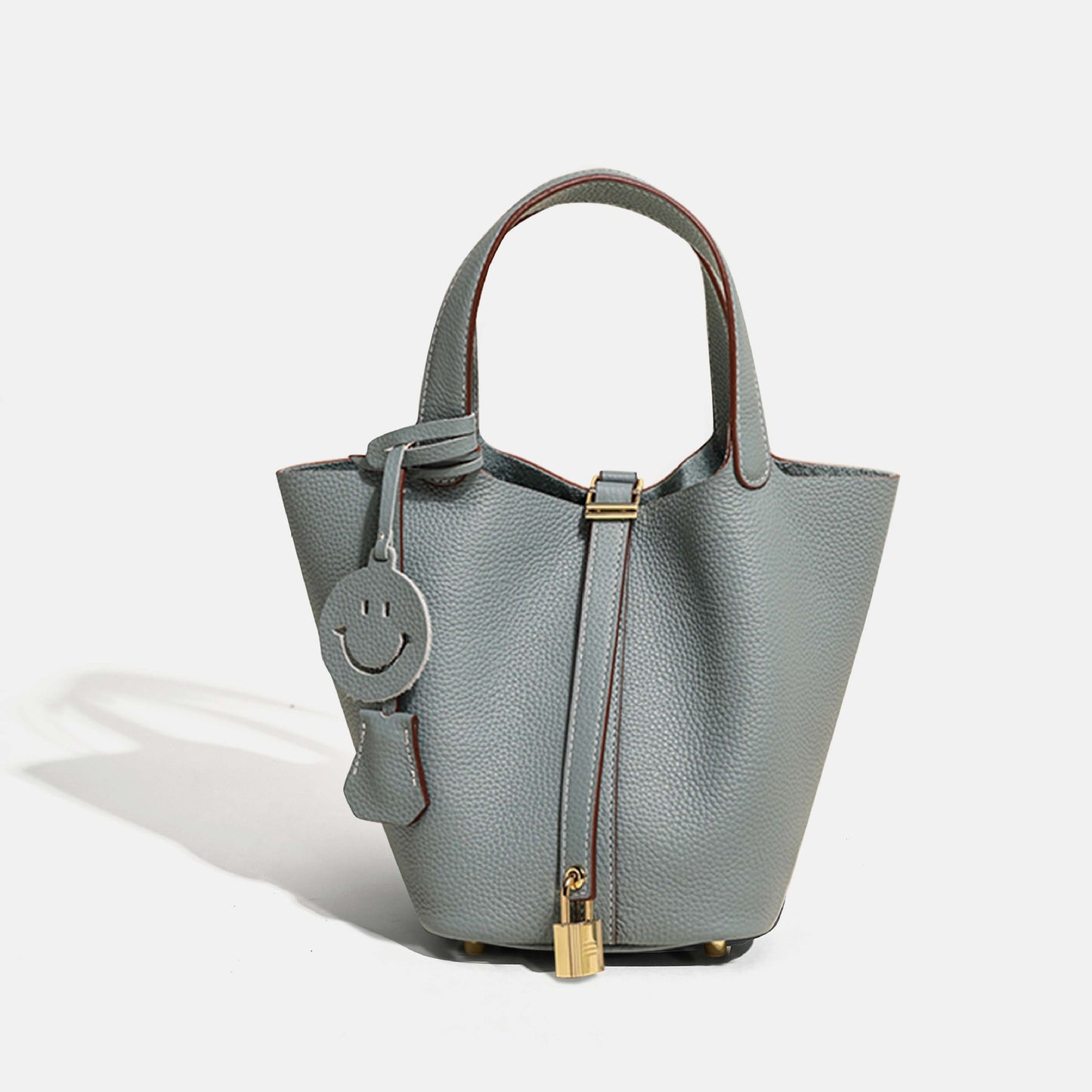 Women's First Layer Cowhide Vegetable Basket Handbags