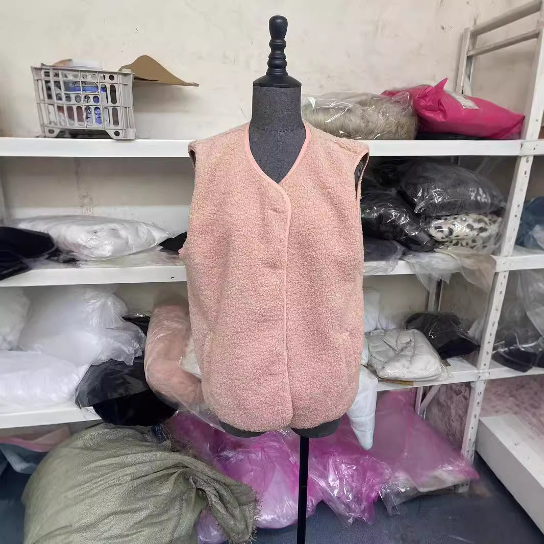Lamb Wool Korean Versatile Outerwear Sleeveless Women's Vest
