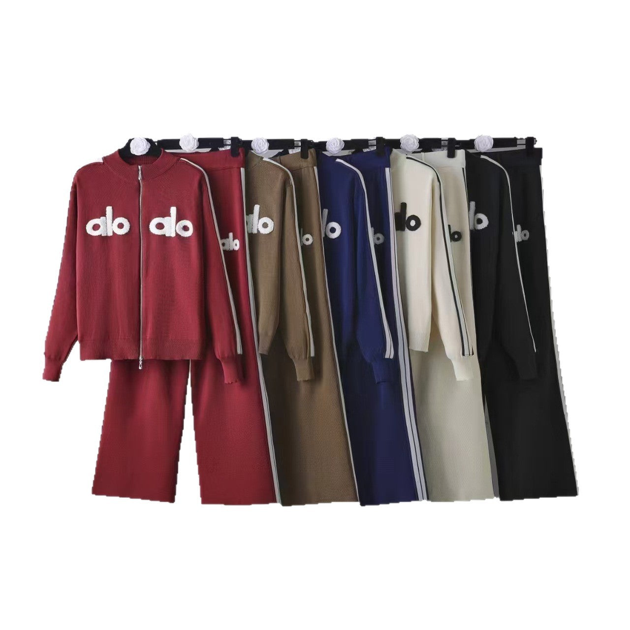 European Goods Casual Sports Knitted Long-sleeved Suits
