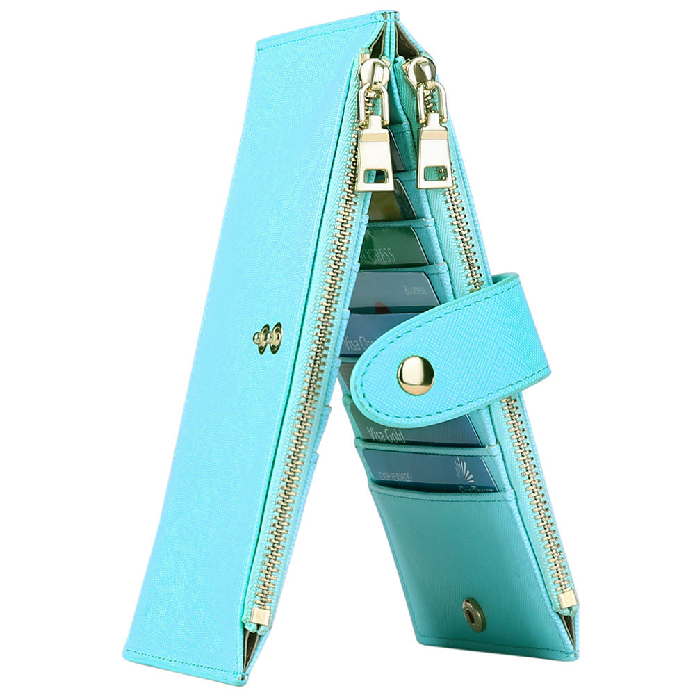 Large Capacity Multiple Slots Zipper Mobile Ladies Wallets