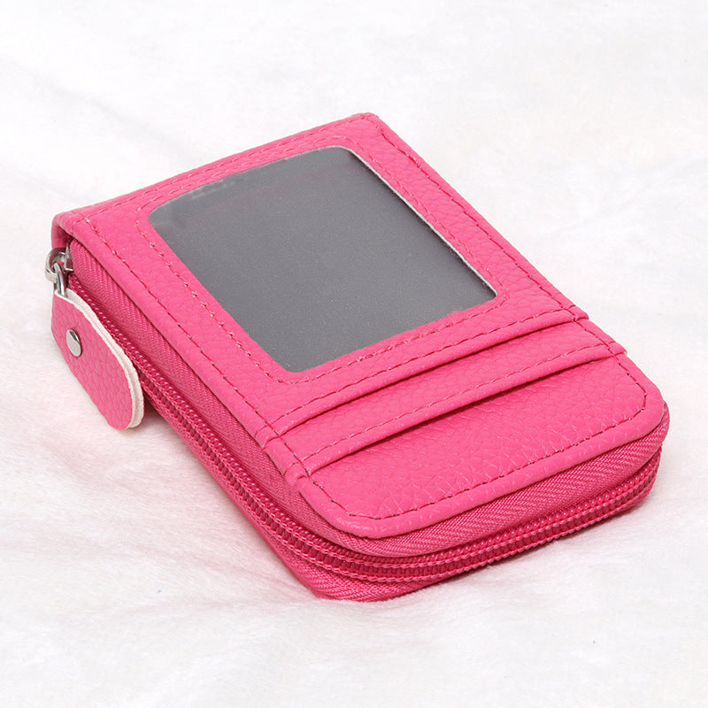 Creative Organ Multifunctional Zipper Vertical Short Card Holder