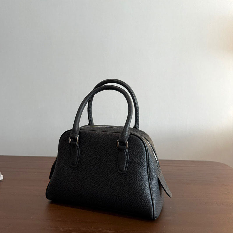 Beautiful First Layer Cowhide Bowling Boston Crossbody Bags