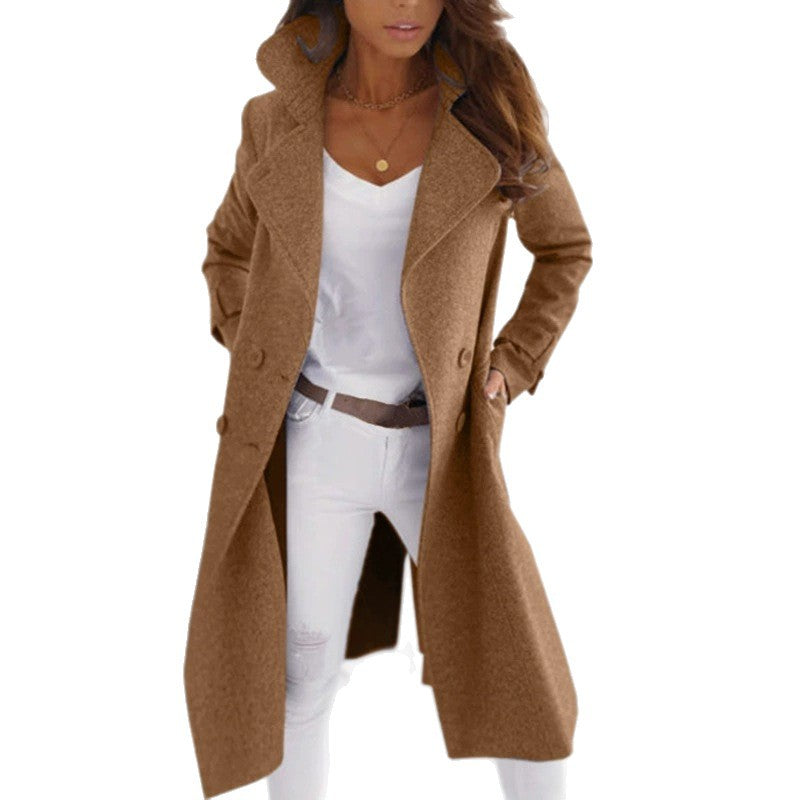Women's Thick Wool Long Quality With Lining Coats