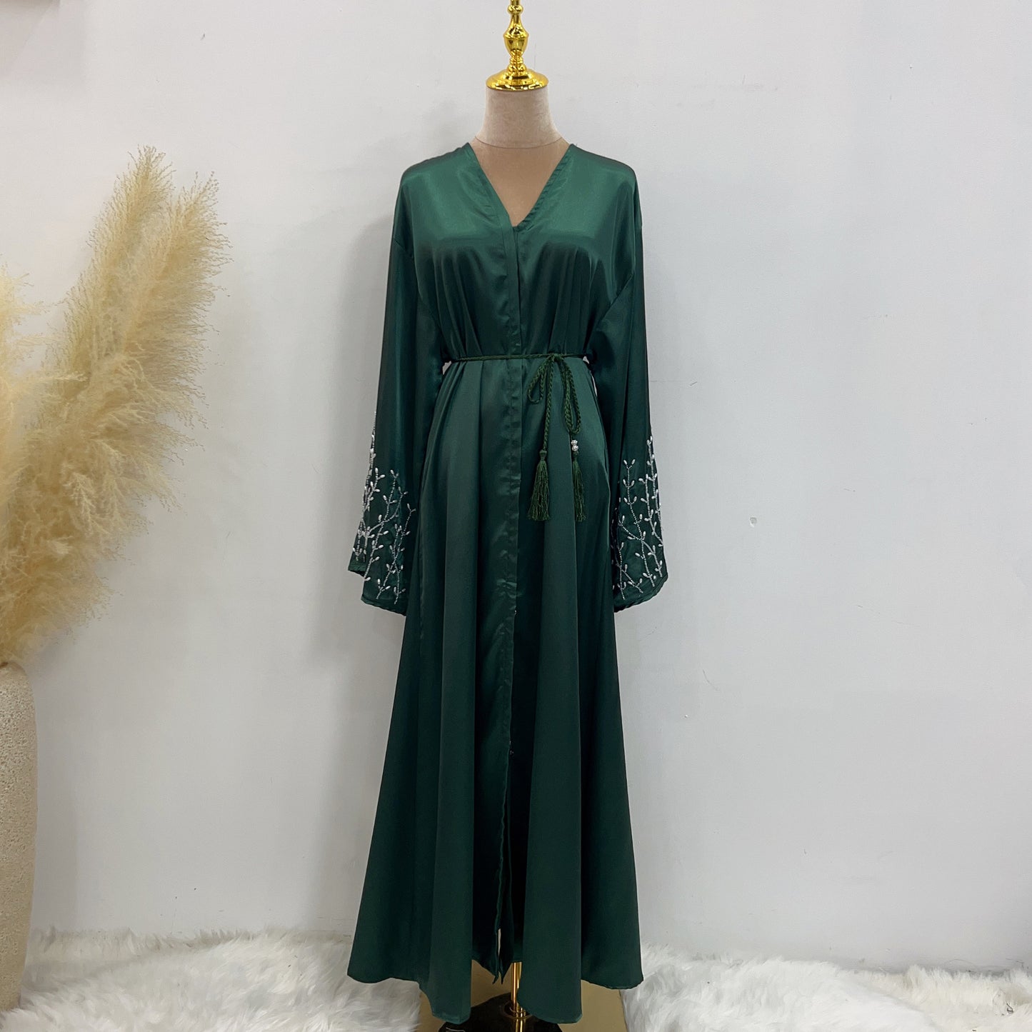 Party Daily Solid Color Handmade Beading Dresses
