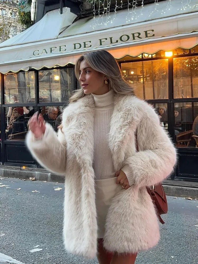 Women's Wind Fox Fur Thickened Imitation Fashion Coats