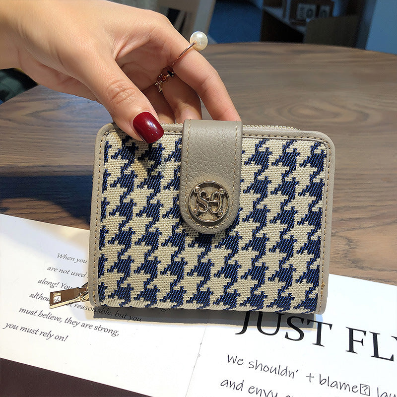 Women's Short Genuine Leather Design Folding Expanding Ladies Wallets