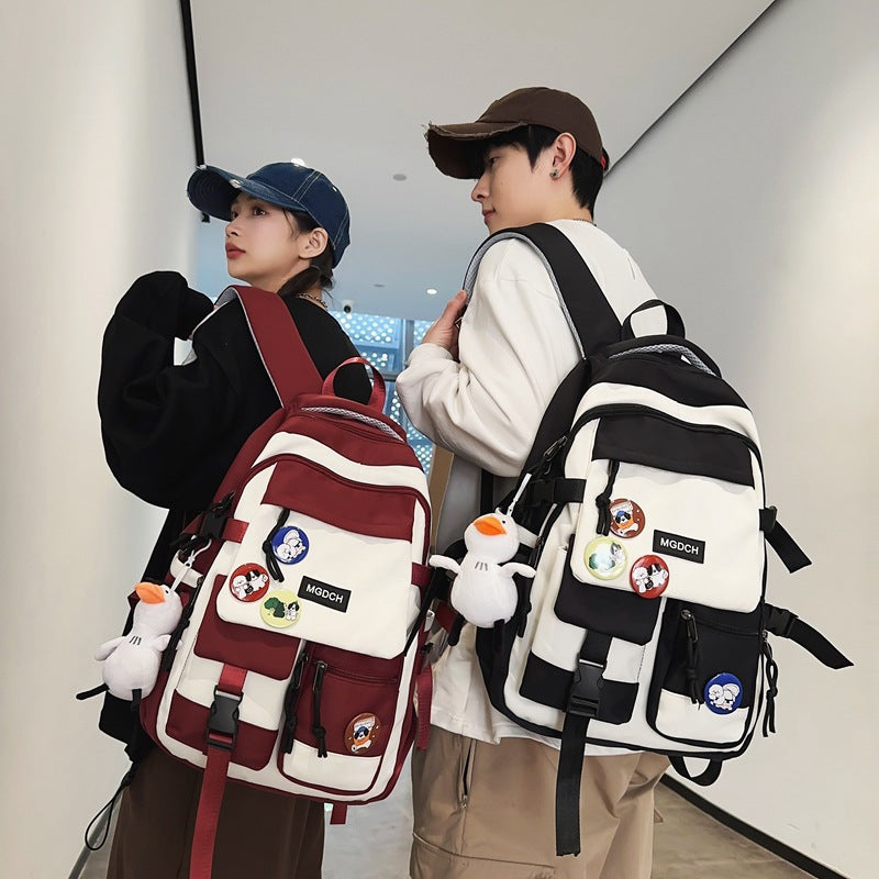 Men's High Junior College Large Capacity Primary Camp Middle School Students' Schoolbags
