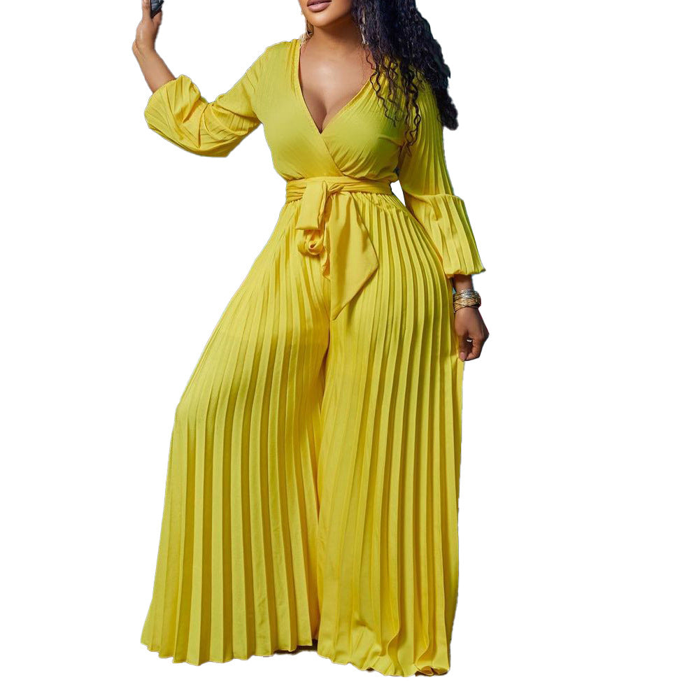 Attractive Classy Glamorous Summer Sexy Pleated Pants