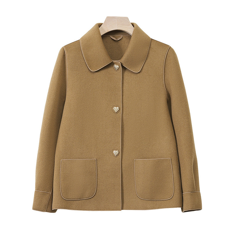 Women's Double-sided Cashmere Wool Temperament Woolen Coats