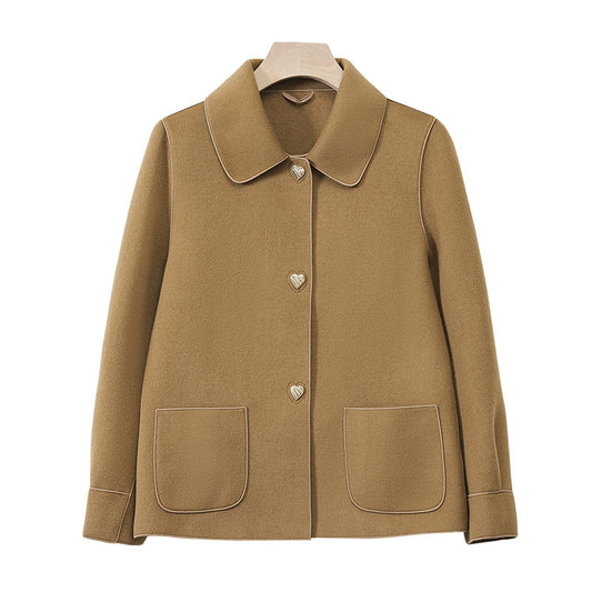 Women's Double-sided Cashmere Wool Temperament Woolen Coats