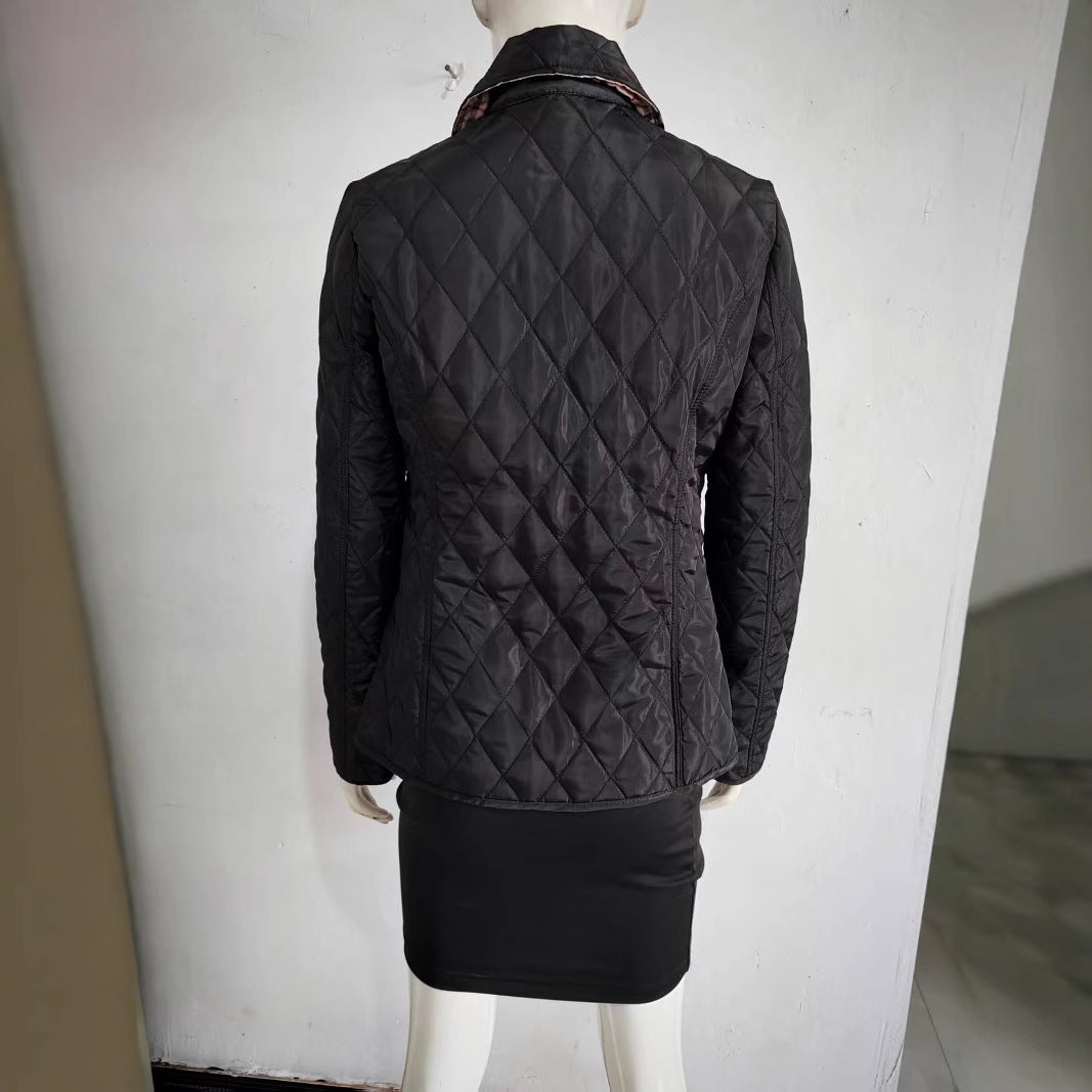 Women's Lapel Single Breasted Thermal Spinning Clothes Coats