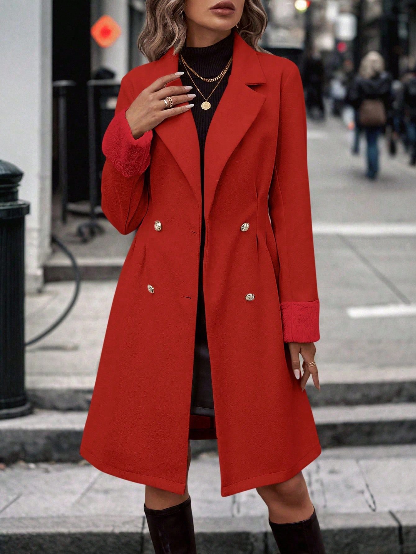 Women's Trench Overcoat Elegant High-grade British Style Jackets