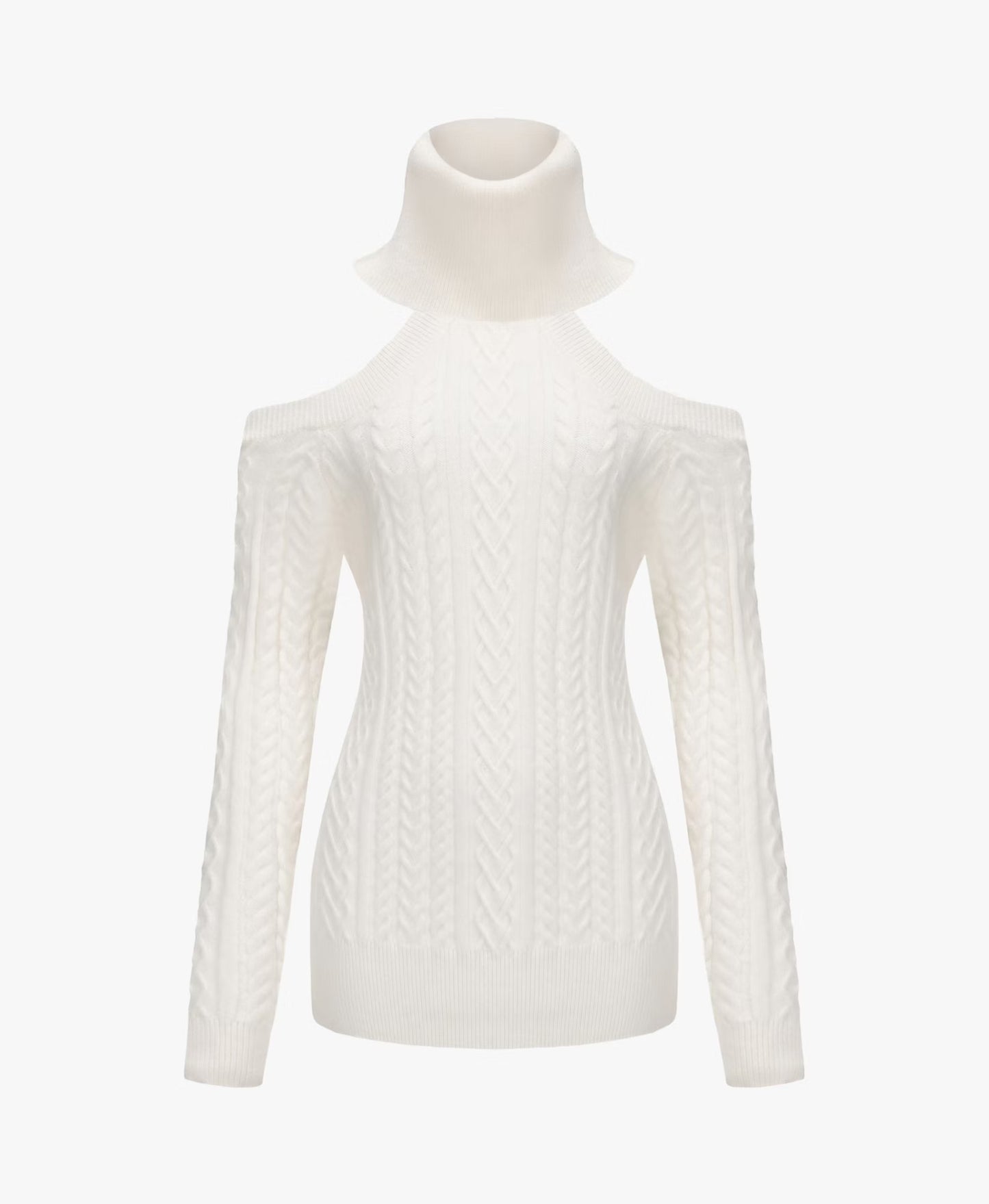 Women's Knit Turtleneck Dress Long Sleeve Strapless Sexy Hot Slimming Knitwear