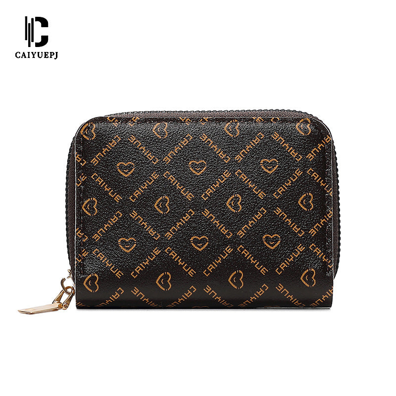 Women's Zipper Access Cover Advanced Sense Large Capacity Card Holder
