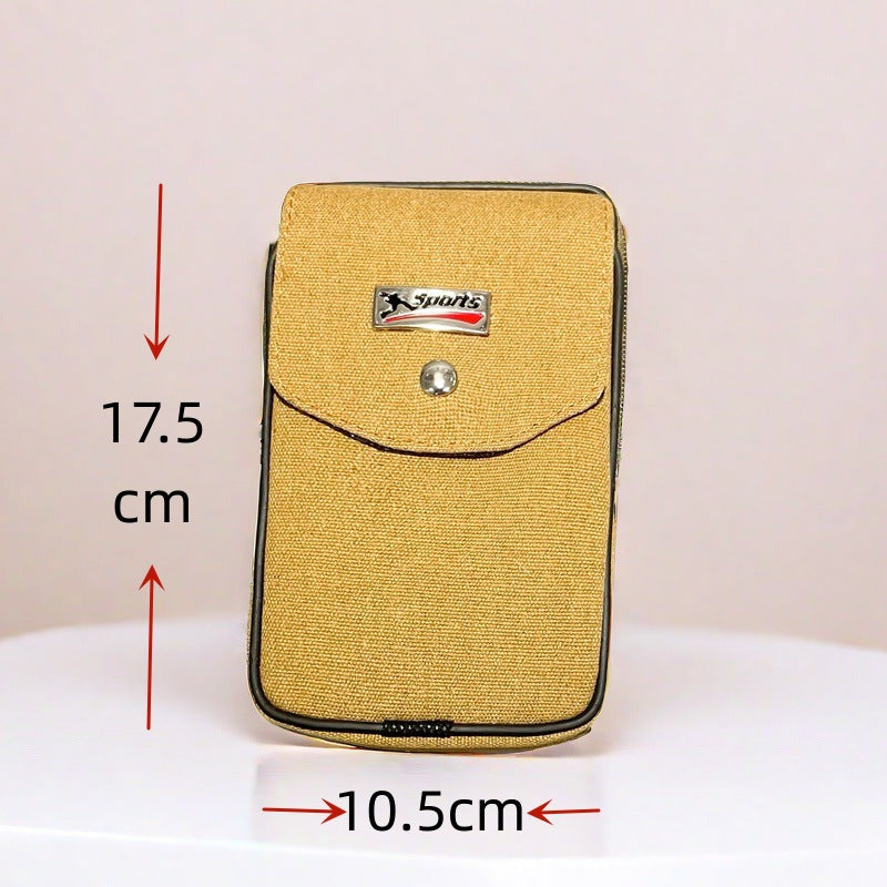 Men's Canvas Mobile Large Capacity Construction Site Men's Waist Packs