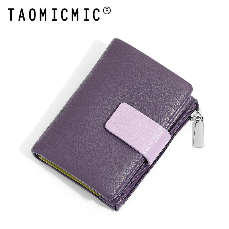 Women's Short High-grade Two Fold Multiple Slots Ladies Wallets