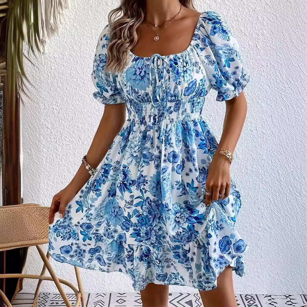 Printed Summer Vacation Casual Sleeve Square Shorts