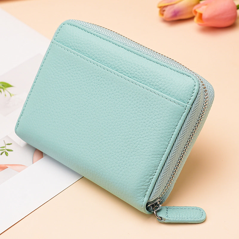 Women's & Men's & Stylish Versatile Genuine Leather Large Card Holder