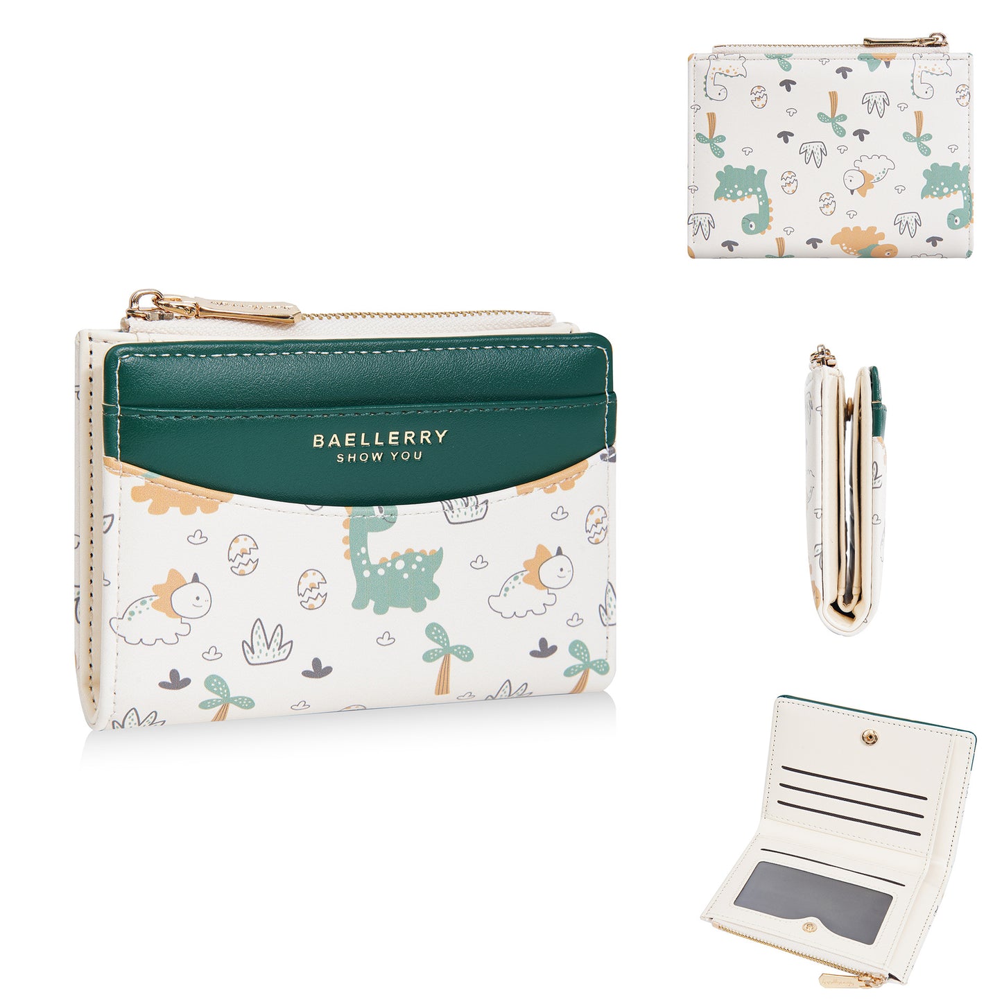 Women's Short Cartoon High-grade Multiple Slots Zipper Ladies Wallets