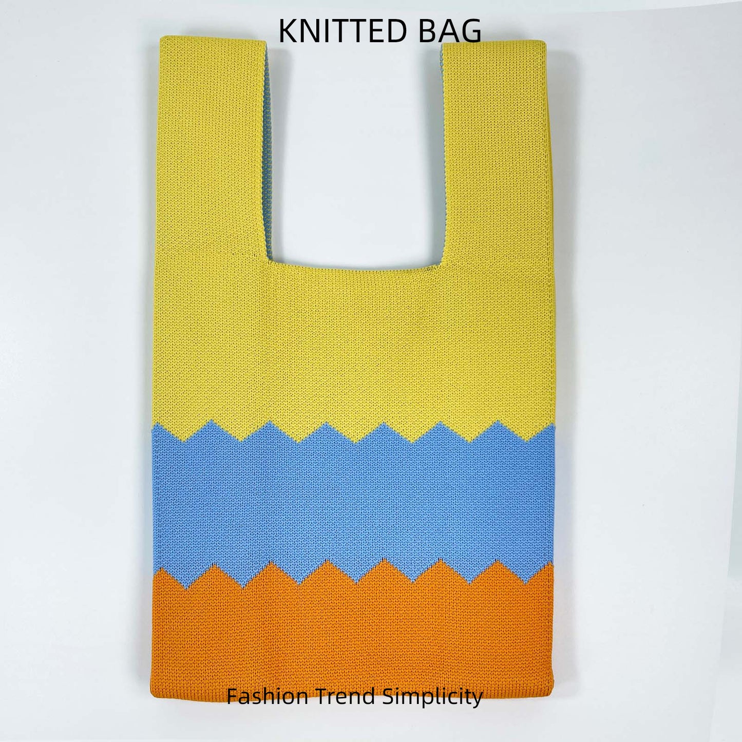 Women's Flower Knitted Large Capacity Totes Wrist Handbags