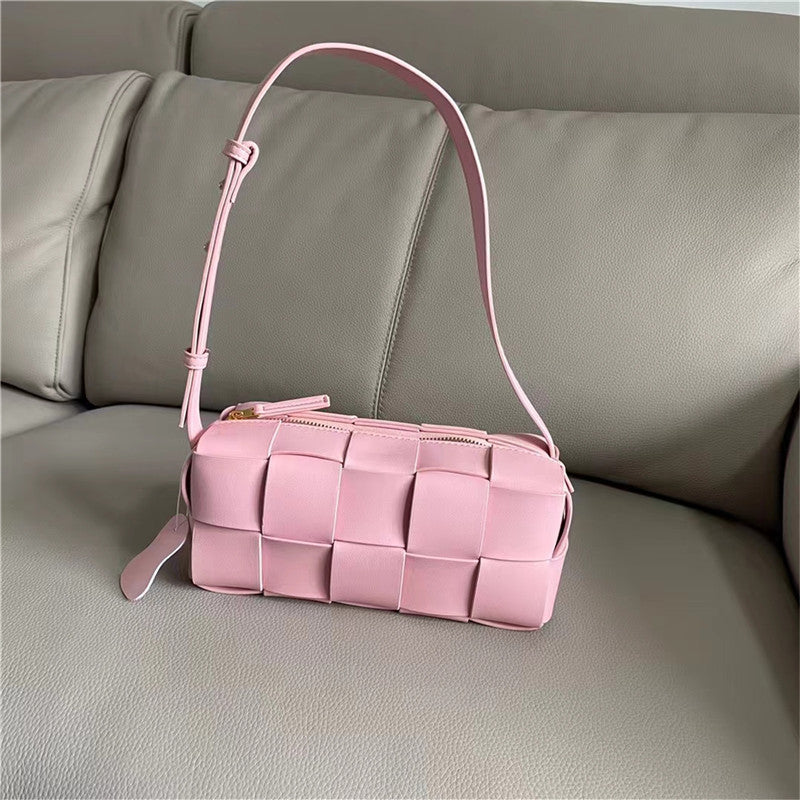 Woven Genuine Leather Advanced Texture Underarm Bags