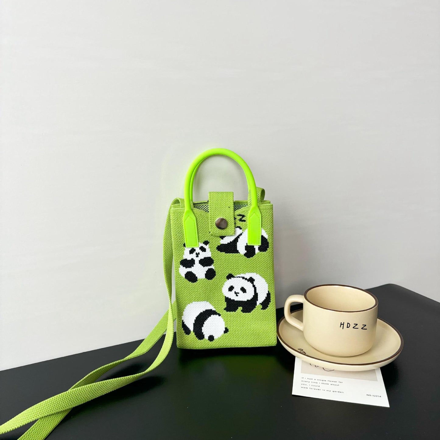 High Sense Mobile Cartoon Knitted Dopamine Bags