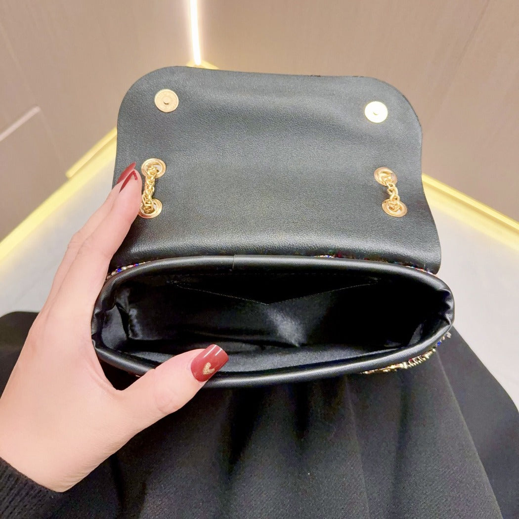 Durable Retro Underarm Fashion Rhinestone Dinner Evening Bags