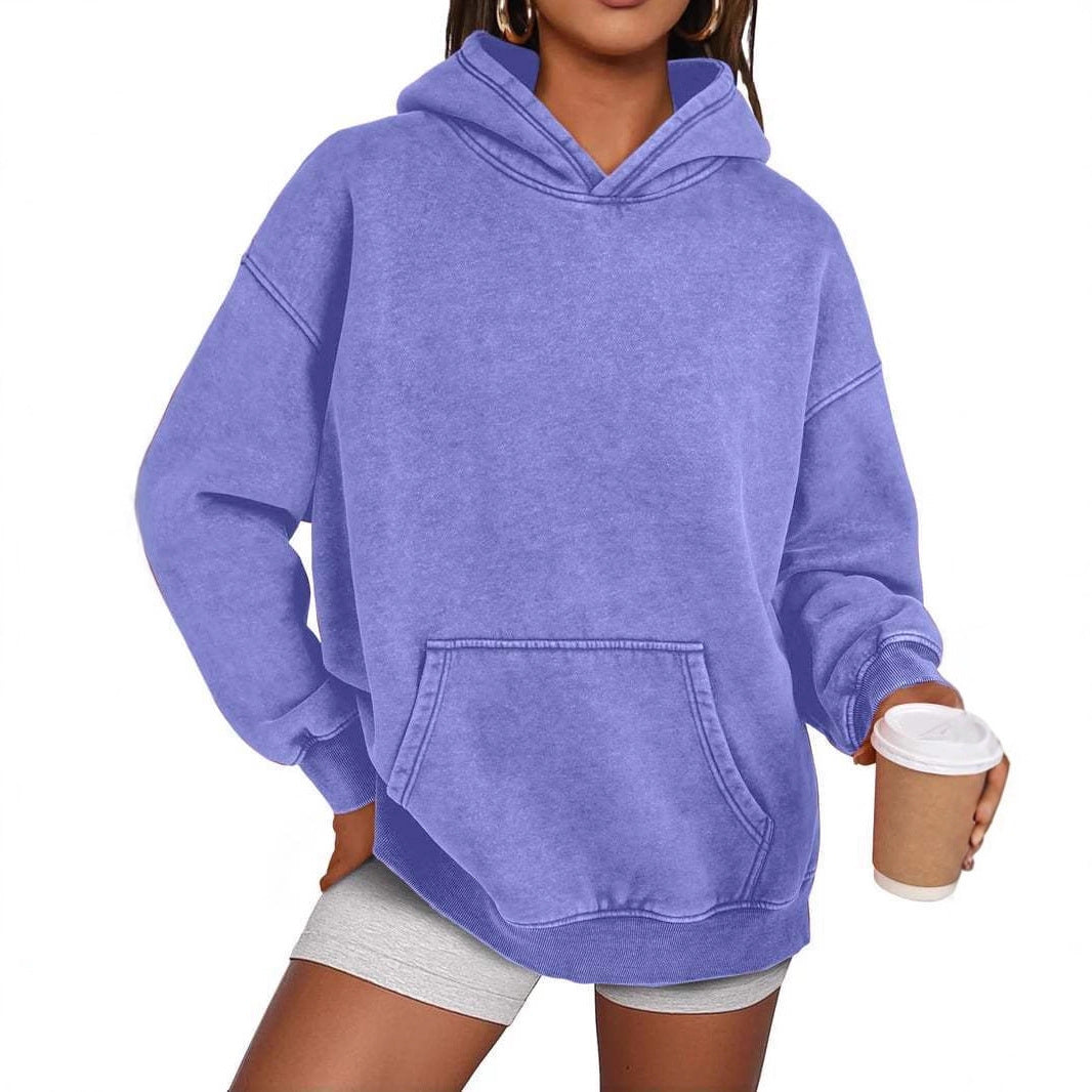 Women's & Men's & Heavy Washed Distressed Hoodie Casual Loose Sweaters