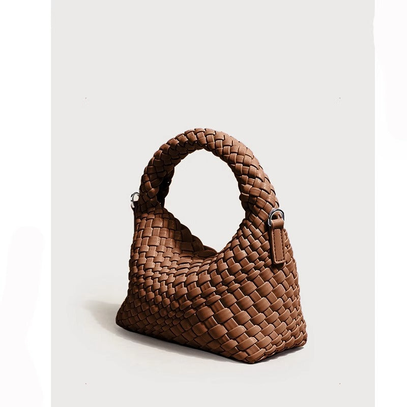 Women's High-grade Design Selenodont Half Moon Woven Bags