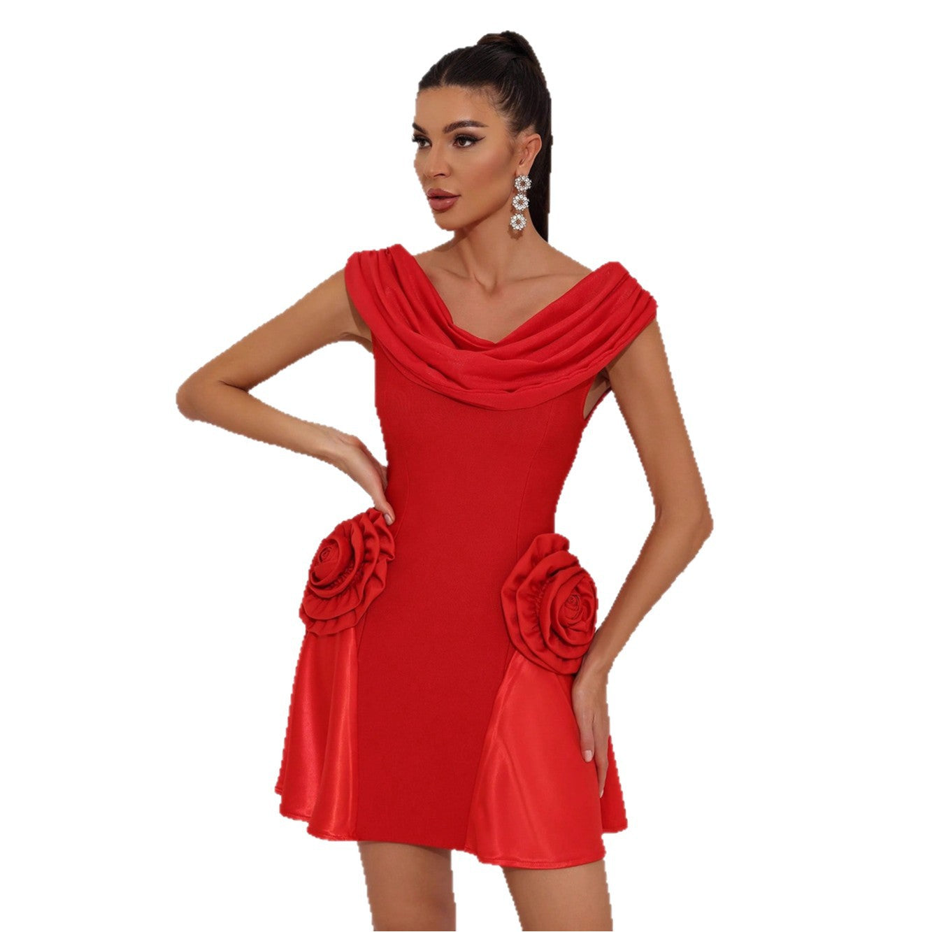 Women's A- Line Dress Solid Color Sleeveless Dresses